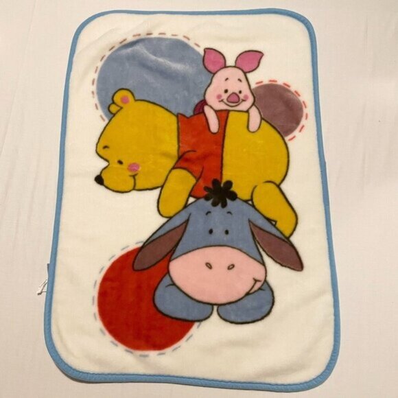 Disney Baby Winnie the Pooh Eeyore Piglet Baby Fleece Blanket 42 x 29 Inch - Picture 1 of 16